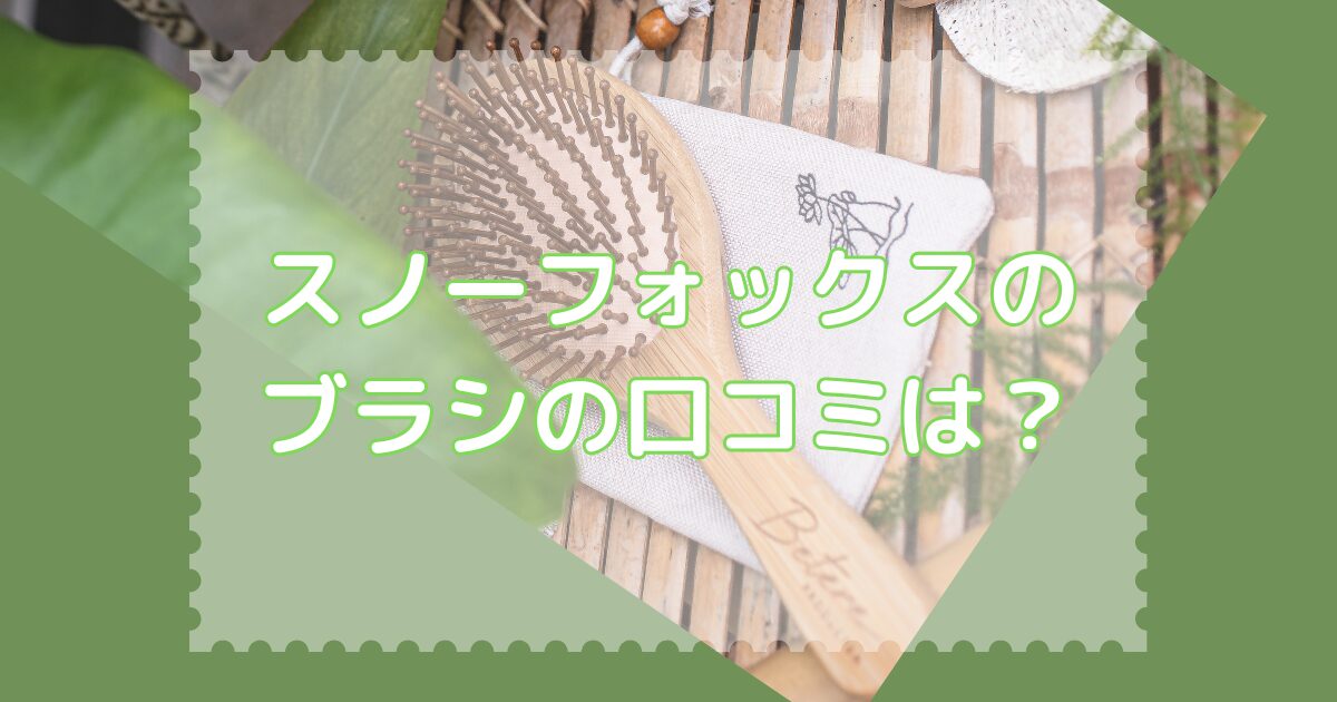 スノーフォックスブラシの口コミは？